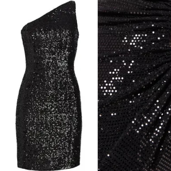 Maje Sequin Black Dress
